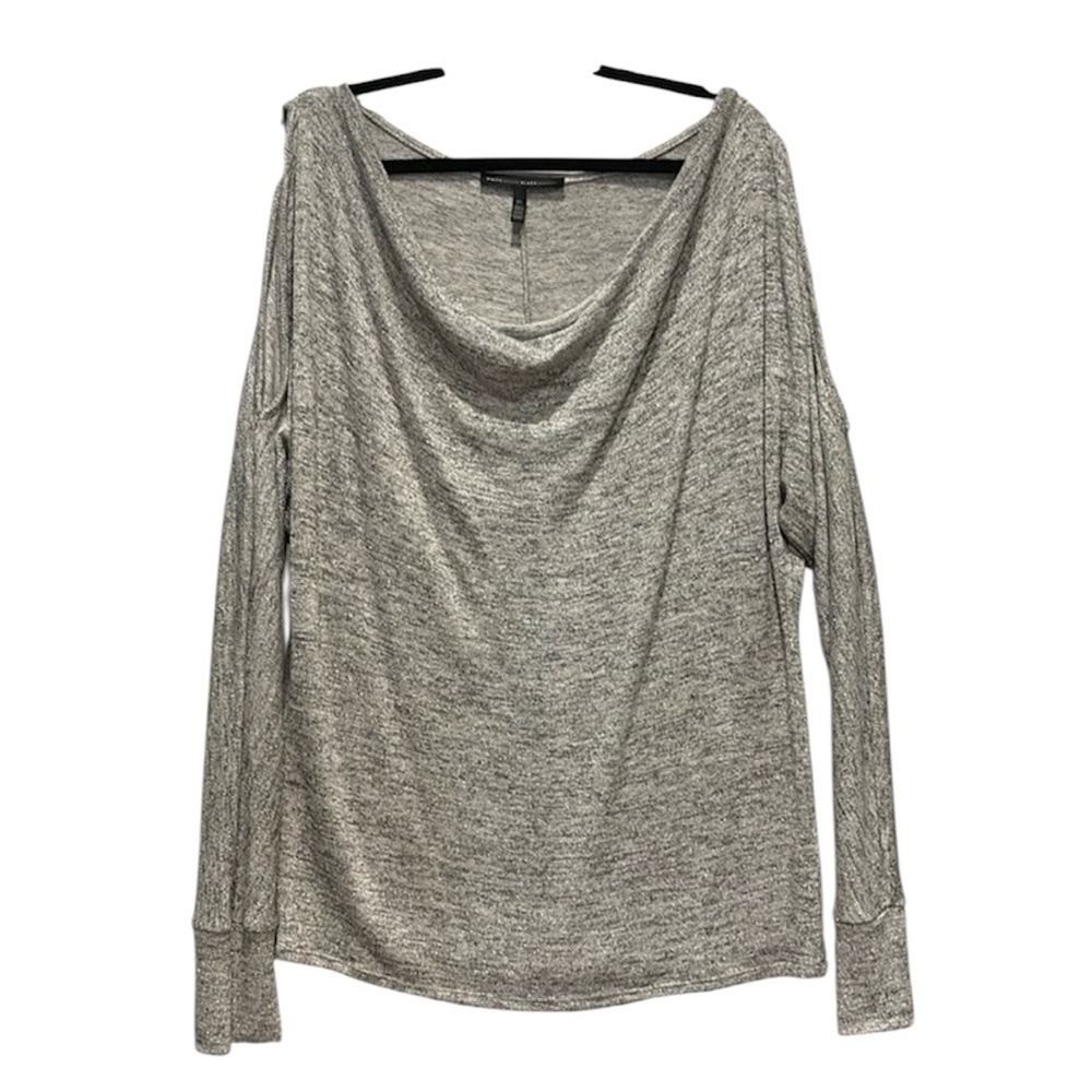 WHBM White House black market - women’s cold shoulder metallic sweater size XL.